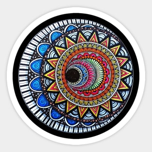 Sun And Moon Mandala Sticker